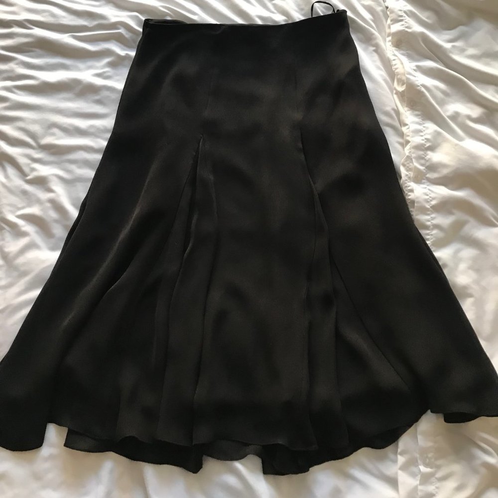 Ralph Lauren Black 100% Silk Skirt-Never Worn! Size 8